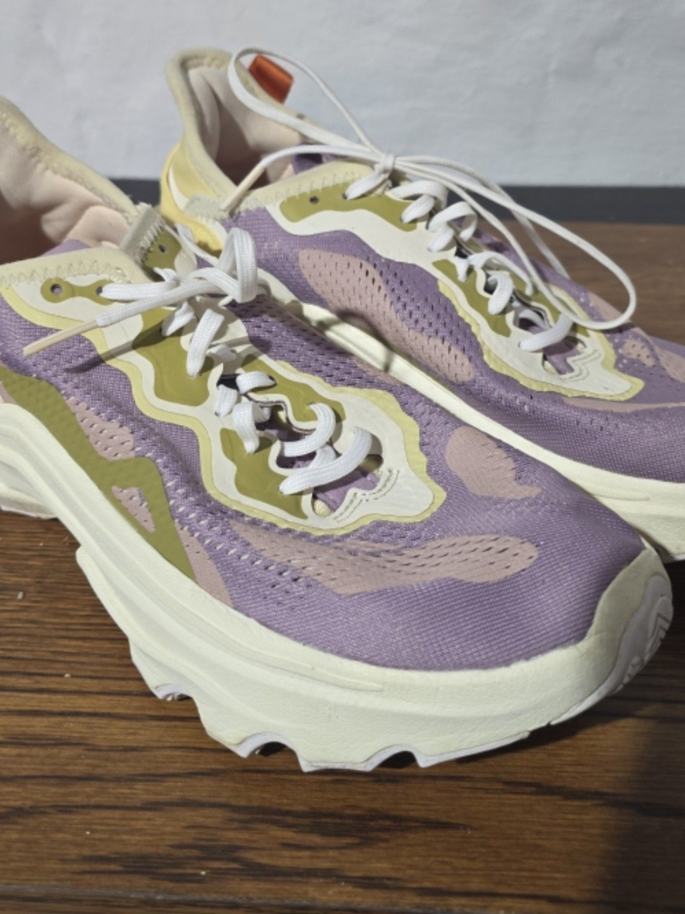 SOREL Kinetic Impact II Wonder Lace Sneakers Purple Yellow Wmns Size 8 - Picture 1 of 6
